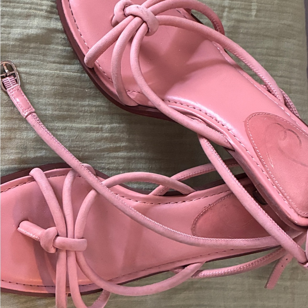 Women’s Pink Strappy Knot Sandals